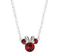 Disney Minnie Mouse Sterling Silber Juli Geburtsstein Kristall Halskette, Sterling Silber