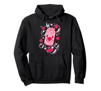 Disney Minnie Mouse Sweet Treats Pink Cherry Soda Coquette Pullover Hoodie