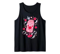 Disney Minnie Mouse Sweet Treats Pink Cherry Soda Coquette Tank Top