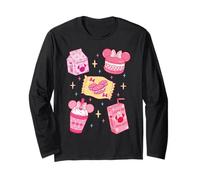 Disney Minnie Mouse Sweet Treats Pink Coquette Collage Langarmshirt