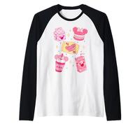 Disney Minnie Mouse Sweet Treats Pink Coquette Collage Raglan