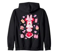 Disney Minnie Mouse Sweet Treats & Pink Hearts Coquette Kapuzenjacke