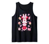 Disney Minnie Mouse Sweet Treats & Pink Hearts Coquette Tank Top