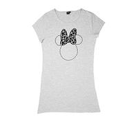 Disney Minnie Mouse T-Shirt für Damen - Oberteil Frauen Shirt Bigshirt Oversize Top Grau (as3, Alpha, m, Regular, Regular, M)