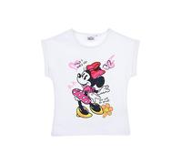 Disney Minnie Mouse T-Shirt für Mädchen, T-Shirt mit Aufdruck "Have a Nice Day" (IT, Alter, 4 Jahre, Regular, Weiß)