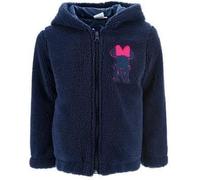 Disney Minnie Mouse Teddy Fleece Hoodie Mädchen flauschig Kapuzenpullover Jacke mit Kapuze Sweatshirt mit Reissverschluss Gr.98-128cm warm Geschenk (DE/NL/SE/PL, Numerisch, 104, Regular, Blau)