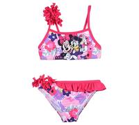 Disney Minnie Mouse und Daisy Bikini für Mädchen, Zweiteiliger Sommer Badeanzug für Kinder, Größe 8 Jahre | Rosa