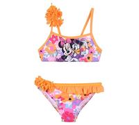 Disney Minnie Mouse und Daisy Bikini für Mädchen, Zweiteiliger Sommer Badeanzug für Kinder, Größe 4 Jahre | Orange