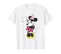 Disney Minnie Mouse Waving Pose Cute Flower Hat Portrait T-Shirt