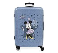 Disney Minnie Style Blue Medium Koffer 48x68x26 cm Starres ABS Integrierter TSA-Verschluss 70L 3 kg 4 Doppelrollen