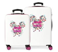 Disney Minnie Sunny Day Kofferset Rosa 55/68 cms Hartschalen ABS Kombinationsschloss 104L 4 Doppelräder Handgepäck