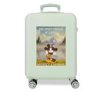 Disney Minnie the Nature Grüner Kabinenkoffer, 38 x 55 x 20 cm, starres ABS, seitliches Zahlenschloss, 34 l, 2 kg, 4 Doppelrollen, Handgepäck
