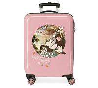 Disney Minnie the Sound of Nature Rosa Kabinenkoffer 38x55x20 cm Starres ABS Seitliches Zahlenschloss 34L 2 kg 4 Doppelrollen Handgepäck