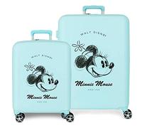Disney Minnie You are Magic Kofferset Blau 55/70 cm Starres ABS Integrierter TSA-Verschluss 88L 6,8 kg 4 Doppelrollen Handgepäck