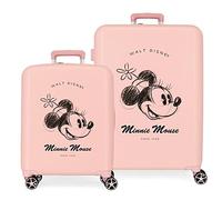 Disney Minnie You are Magic Nude Koffer-Set, 55/70 cm, starres ABS, integrierter TSA-Verschluss, 88 l, 6,8 kg, 4 Doppelrollen, Handgepäck