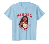 Disney Moana 2 Big Sis Oceania Floral Princess T-Shirt, Kinder, Himmelblau, 152