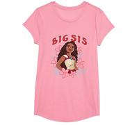 Disney Moana 2 Big Sis Oceania Floral Princess T-Shirt, Mädchen, Rosa, S