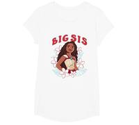 Disney Moana 2 Big Sis Oceania Floral Princess T-Shirt, Mädchen, Weiß, S