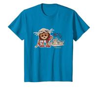 Disney Moana 2 Kotu Tropical Kakamora Panel T-Shirt, Kinder, Saphir, 116