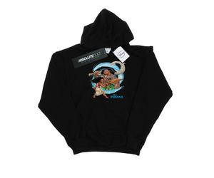 Disney - "Moana And Maui Wave" Kapuzenpullover für Mädchen (Schwarz) 7-8A / 122-128cm