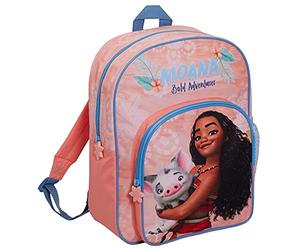 Disney Moana Bag Mädchen-Rucksack für Kinder, große Schultasche, Reisetasche, Sporttasche mit Getränkehalter, rose, Einheitsgröße