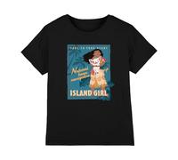 Disney Moana Island Girl Kinder T-Shirt, Schwarz, 5-6 J