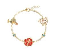 Disney Moana Mädchen-Armband aus Sterlingsilber, goldfarben