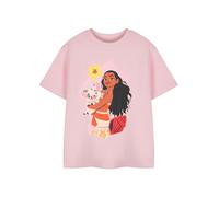 Disney Moana Mädchen Rosa Kurzarm-Grafik-T-Shirt | Moana & Pua Lässiges Top | Klassisches Kinder-T-Shirt mit Rundhalsausschnitt | Kleidung für animierte Filmcharaktere