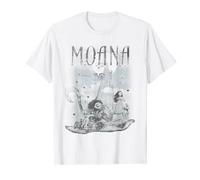 Disney Moana Maui And Moana Boat Sketch T-Shirt