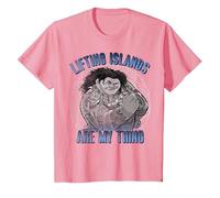 Disney Moana Maui Lifting Islands Are My Thing Portrait T-Shirt, Kinder, Rosa, 104
