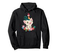 Disney Moana Pua And Hei Hei Floral Star Portrait Pullover Hoodie