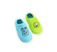 Disney Monster AG Mike Wazowski & Sulley Hausschuhe in Blau und Grün | Flauschige für drinnen | Unisex für Erwachsene Fanartikel