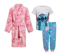 Disney Morgenmantel und Schlafanzug für Mädchen, 3-teiliges Set, rosa Bademantel und Schlafanzug, multi, 13 Jahre