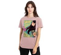 Disney Mulan Loyal Brave True Profile Damen T-Shirt, Pink, M