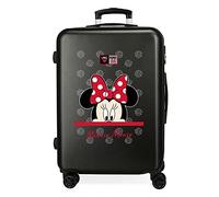 Disney My Pretty Bow Mittelgroßer Koffer, Schwarz, 48 x 68 x 26 cm, fester ABS-Kombinationsverschluss seitlich, 70 l, 2,66 kg, 4 Doppelrollen