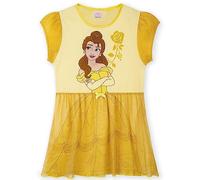Disney Nachthemd Mädchen Kurzarm Nachthemden für Mädchen Kinder Pyjamas Offiziellen Prinzessinnen Belle Jasmine Ariel (9-10 Jahre, Gelb Belle)