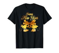 Disney New Year's Mickey & Minnie Happy New Year Silhouette T-Shirt