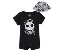 Disney Nightmare Before Christmas Jack Skellington Strampler und M tze f r Neugeborene, Jungen, Schwarz, 6 9 Monate