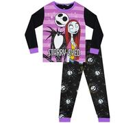 Disney Nightmare Before Christmas Mädchen Schlafanzug | Jack Skellington Schlafanzüge Für Mädchen | Pyjama Kinder Weihnachten | Lila 116
