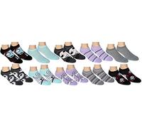Disney Nightmare Before Christmas No-Show-Knöchelsocken für Damen, Schwarz/Grau/Blaugrün, 10 Paar