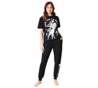 Disney Nightmare Before Christmas Pyjama für Damen und Teenager - Weihnachten Damen Schlafanzug S-2XL (Schwarz/Love, L)