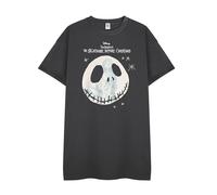 Disney Nightmare Before Christmas Sally & Jack Damen-Nachthemd-T-Shirt | Sally & Jack-Charakter-Grafik-Nacht-T-Shirt für Erwachsene in Schwarz | Damen-Schlafoberteil mit Charakter-Print