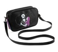 Disney Nightmare Before Christmas Umhängetasche Mädchen Teenager Crossbody Bag Taschen Damen mit Innenfach Geschenke für Sie (Schwarz Jack)