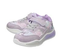 Disney Offiziell lizenzierte Stitch Mädchen-Turnschuhe, lilafarbener Pastelldruck, Freizeitschuhe, leichte Kinder-Sneaker mit Klettverschluss, rutschfeste TPR-Sohle, bequeme Alltagsschuhe, Größe 42-36