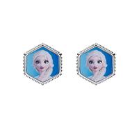Disney Ohrringe für Mädchen aus Silber mit Elsa, Anna, Olaf oder einer Schneeflocke von Die Eiskönigin, verziert mit Zirkonia, Silber, Emaille