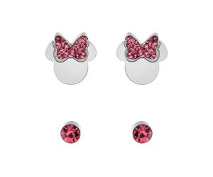 DISNEY Ohrringe Set Minnie Mouse Rosa Silber Edelstahl S600149RPL-B.CS