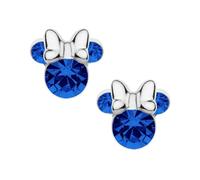 Disney Ohrstecker Minnie Maus mit Geburtsstein, Sterlingsilber 925, Zirkonia, für Damen, Offizieller Disney Schmuck