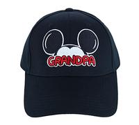 Disney Oma und Opa Baseballmütze, Schwarz, Einheitsgre
