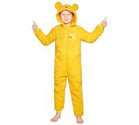 Disney Onesie für Mädchen, 4-15 Jahre - Stitch Jumpsuit - Kuschelanzug Einteiler für Mädchen (Gelb Winnie, 11-12 Jahre)
