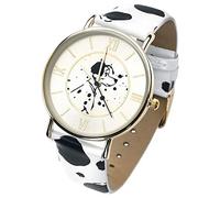 Disney Original 101 Dalmatiner Armbanduhr mit Metallgehäuse und PU Lederarmband
